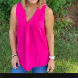 NEW! Zenana Woven Airflow V-neck Sleeveless